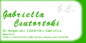 gabriella csutortoki business card