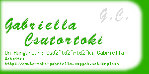 gabriella csutortoki business card